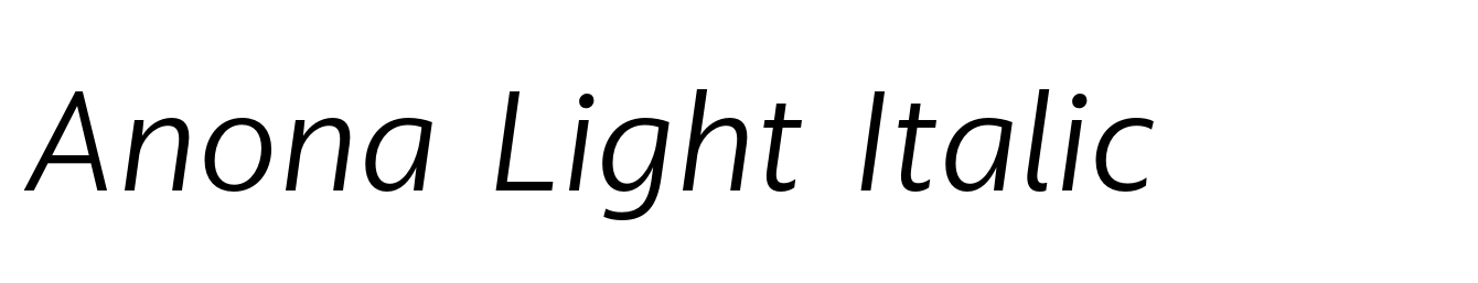 Anona Light Italic